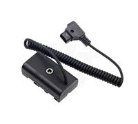HangTon Monitor de cámara D-tap NP-F970 F570 F550 Dummy Battery DC acoplador adaptador de corriente para Atomos Shogun Inferno Ninja (60 cm en espiral)