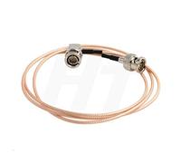 HangTon Monitor de cámara delgado súper flexible 3G HD-SDI Video RF Cable coaxial de ángulo recto BNC a macho recto BNC RG179 75Ohm (1 metro)
