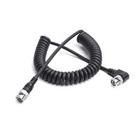 HangTon Monitor de cámara HD SDI 3G, 6G, 4K, cable coaxial en espiral de vídeo 75ohm, ángulo recto BNC a BNC recto