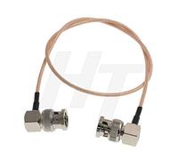 HangTon Monitor de cámara macho BNC ángulo recto a macho BNC ángulo recto 3G SDI cable de vídeo para Blackmagic, blindado delgado RG179 75 Ohm (60 cm/24 pulgadas)