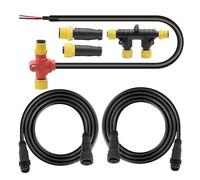 HangTon NMEA 2000 - Kit de inicio de red, cable troncal, cable de caída, terminador, pieza en T, cable de alimentación para sensor de barco marino, Lowrance, Garmin, Airmar, Maretron, Raymarine