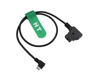 HangTon Nucleus - Cable de alimentación P-TAP D-tap a micro USB de 90 grados, ángulo recto, 14,8 V, 50 cm, para Tilta