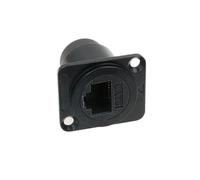 HangTon Paquete de 2 acopladores de enchufe de panel RJ45 Cat6 Ethernet a prueba de agua, conector de cable en línea tipo D, extensión hembra a hembra, paso de mamparo IP65
