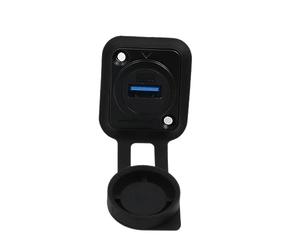 HangTon Paquete de 2 acopladores de enchufe USB para montaje en panel de chasis, conector impermeable, versión 3.0 tipo A hembra a hembra, extensión de cable IP65 paso a través