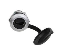 HangTon Paquete de 5 conectores HDMI 2.0 resistentes a la intemperie, conector de mamparo de alimentación a través de cable circular en línea hembra a hembra