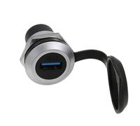 HangTon Paquete de 5 conectores USB 3.0, conector de panel de acoplador, conector circular a prueba de inclemencias del tiempo, alimentación a través de bulto, extensión de cable en línea hembra a
