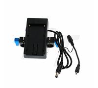 HangTon Power Station NP-F970 770 Placa de montaje de batería 12V DC para monitor de cámara (con abrazadera de varilla de 15 mm)