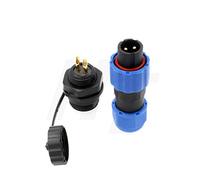 HangTon SD13 2 Pin 10 Amp Conector Plug Panel Socket Aviación Circular Impermeable IP68 Conector Macho Hembra para Sistema de Alimentación al Aire Libre