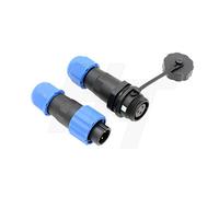 HangTon SD13 - Receptáculo de cable macho hembra de 3 pines circular impermeable IP68 conector de plástico para dispositivos eléctricos de alimentación al aire libre