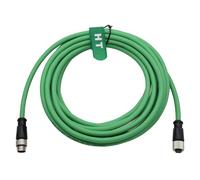 HangTon Sensor de cámara Ethernet M12 de 4 pines D macho a M12 4 pines D código macho hembra cable para red de automatización industrial PLC blindado flexible 10 m