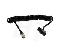 HangTon SmallHD AC7-OLED DP7-PRO - Cable de alimentación en espiral para monitor Hirose de 4 pines hembra a D-tap