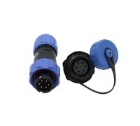 HangTon SP13 6 Pin Aviación Impermeable IP68 Azul 5A Enchufe para Exterior