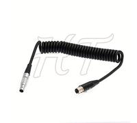HangTon TVLogic Alphatron EVF - Cable de alimentación en espiral ARRI 0B de 2 pines a Mini XLR de 4 pines
