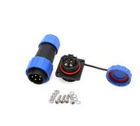 HangTon TY20 5 Pin 10A Aviación Impermeable Conector Macho Hembra Cable Enchufe zócalo para el Dispositivo de energía eléctrica al Aire Libre 14 AWG Wire