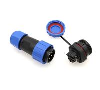 HangTon TY20 5 Pin 10A Impermeable mamparo Conector de Tornillo Terminal Macho Hembra Cable Enchufe receptáculo para el Dispositivo eléctrico al Aire Libre, 14awg 6-12mm OD