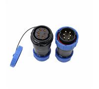 HangTon TY28 6 Pin 25A Aviación impermeable tornillo Crimp Conector macho hembra Bulkhead Plug Receptáculo de desconexión rápida para el dispositivo de energía eléctrica