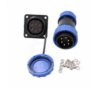 HangTon TY28 6 Pin 25A Tornillo Crimp impermeable conector macho hembra enchufe toma de mamparo de desconexión rápida para el dispositivo de energía eléctrica al aire libre