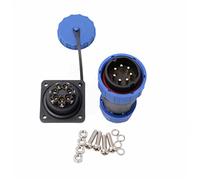 HangTon TY28 7 Pin 25A Macho Hembra Aviación Impermeable Conector Cable Enchufe Tornillo-Crimp Libre de soldadura de desconexión rápida para 380V Dispositivo de Energía DIY Barco Tabla de surf