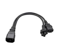HangTon UPS PDU adaptador de cable de alimentación de CPU IEC320 C14 a C13 C5 Mickey Mouse para ordenador PC Monitor TV, 125V-250V 10A 2.5A 40cm