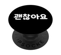Hangul - Linda Palabra Coreana Divertida con Texto en inglés Let's Eat Together PopSockets PopGrip Adhesivo