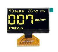 HANHEFLY Módulo de Pantalla de Pantalla Pantalla de diodo emisores de luz orgánica 2.42in SSD1309 Módulo de Pantalla de instalación de Soldadura para entusiastas de los Trabajos manuales (Amarillo)