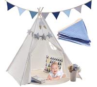 HANIUTTY Guirnalda de Banderines para Habitación Infantil, 2.6M Banderines de Tela Infantiles Muselina de Algodón, Banderines Decorativos,Decoración para Cama de casa para niñas y niños