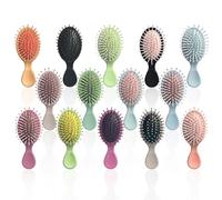 Hanjing Juego de 14 mini cepillos húmedos de bolsillo a granel, cepillo alisador de viaje, mini cepillo alisador de cerdas suaves