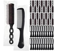 Hanjing Juego de 96 cepillos y peines para el cabello envueltos individualmente, peine suave para el cabello
