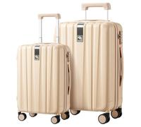 Hanke 20/29 Inch Carry On Luggage Sets 2 Piece Hard Shell Suitcases with Spinner Wheels Extra Large Travel Luggage Rolling Suitcase for Travel Nestable Storage（Cuba Sand）