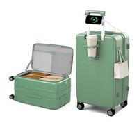 Hanke Equipaje de viaje expandible con ruedas, Verde bosque, Expandable 24 Inch