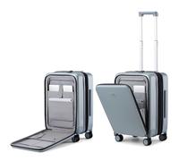 Hanke Grace Maletas con Ruedas, Equipaje de Mano rígido Aprobado por aerolíneas, Maleta de Viaje Ligera de 51 cm, Equipaje TSA para Viajes de Negocios Cortos de 2 a 3 días, Gris, 20 Inch Expandable