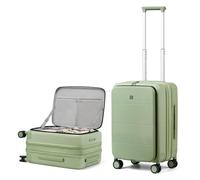 Hanke Maleta con asa ancha abierta en la parte superior, Verde bambú, Expandable 20-inch, Viajes