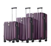 Hanke - Maleta de Equipaje de Mano con Ruedas de 35,5, 40,6, 50,8, 61 y 73,6 cm, giratoria, Ligera, de policarbonato, rígida, Bolsa de Viaje, Púrpura, Carry-On 20-Inch