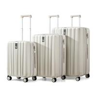 Hanke Maleta de mano ligera de 20 pulgadas, maleta rígida de policarbonato con ruedas, blanco marfil, Expandable 3 PCS Set（20"/24"/29"）, Equipaje de mano