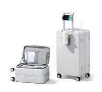 Hanke Maleta multifunción para cabina, Blanco ahumado, 24 inch Checked Medium, Viajes