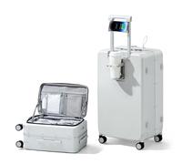 Hanke Maleta multifunción para cabina, Blanco ahumado, 28 inch Checked Medium, Viajes