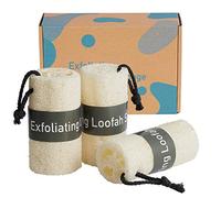 Hankk Esponja natural de lufa de baño de alta calidad, exfoliante para la piel, esponjas exfoliantes para el cuerpo, esponja egipcia exfoliante de ducha, esponja de lufa exfoliante, lavavajillas para