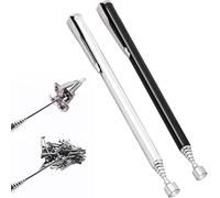 hankousi Herramienta de recogida magnética telescópica de 2 piezas, barra magnética extensible (64 cm) y pasador de recogida con una fuerza de sujeción de 1,5 lb para tornillos y tuercas