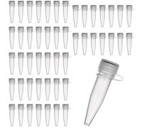 hankousi Paquete de 50 Viales Criogénicos de Plástico Transparente con Tapón de Rosca Seguro - Tubo de Ensayo de 1,5 ml para Almacenamiento de Muestras, Tubos de Congelación de Laboratorio