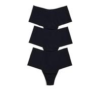 hanky panky - BreatheSoft Tangas de talle alto para mujer | Ropa interior de punto de microfibra, lencería | Tallas (XS-XL), paquete de 3, Negro, Large
