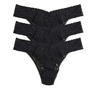 Hanky Panky Women's Signature Lace Original Rise Thongs - One Size - Black , (Pack of 3)