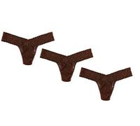 Hanky Panky Tanga de Baja Cintura - Calzoncillos de Mujer en Encaje Elástico, Set de 3 Piezas, Tanga de Mujer Cómodos y Coloridos de Cintura Baja - Braguitas de Mujer de Algodón y Nylon, Lencería para