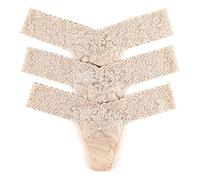 Hanky Panky Women's 3-Pack Low Rise Thong, Chai, One Size