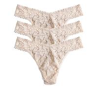 Hanky Panky Women's Signature Lace Original Rise Thongs - One Size - Chai , (Pack of 3)