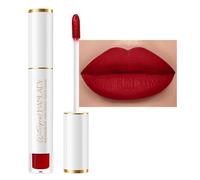HANLADY Lápiz labial rojo de larga duración, pigmentado, antimanchas, resistente a la transmisión, vegano, libre de crueldad animal, A13 True Love