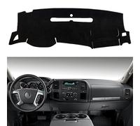 HanLanKa Cubierta de salpicadero para GMC Sierra y Chevrolet Silverado, Compatible con Modelos 2007-2013 con Dos guanteras, Alfombrilla de salpicadero de Ajuste Personalizado, no rompe sensores de