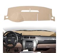 HanLanKa Cubierta de Tablero para Chevy Chevrolet Suburban/Tahoe 2007-2014, Chevrolet Avalanche Silverado 1500 LTZ 2007-2013, GMC Yukon 2007-2014 (Alfombra Premium, Beige)