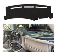 HanLanKa Cubierta para salpicadero de Ajuste Personalizado para GMC Sierra/Chevy Chevrolet Silverado 1999-2006, GMC Yukon XL/Chevy Suburban Tahoe Avalanche, Almohadilla para salpicadero (Negro)