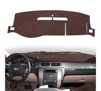 HanLanKa Funda para salpicadero para Chevy Chevrolet Suburban/Tahoe 2007-2014, Chevrolet Avalanche Silverado 1500 LTZ 2007-2013, GMC Yukon 2007-2014 (Alfombra Premium, marrón)