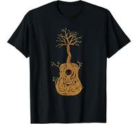 HANLINMY Acoustic Guitar Shirt Tree of Life Player Guitarist T-Shirt Black S